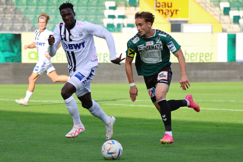 14.10.2023, AUT, Ried, Junge Wikinger vs LASK Amateure, Regionalliga Mitte, Im Bild: Ben-Travis Wörndl (JWR), Fotocredit Reinhard Schröckelsberger SVR-JungeWikinger-Weiz-11.jpg